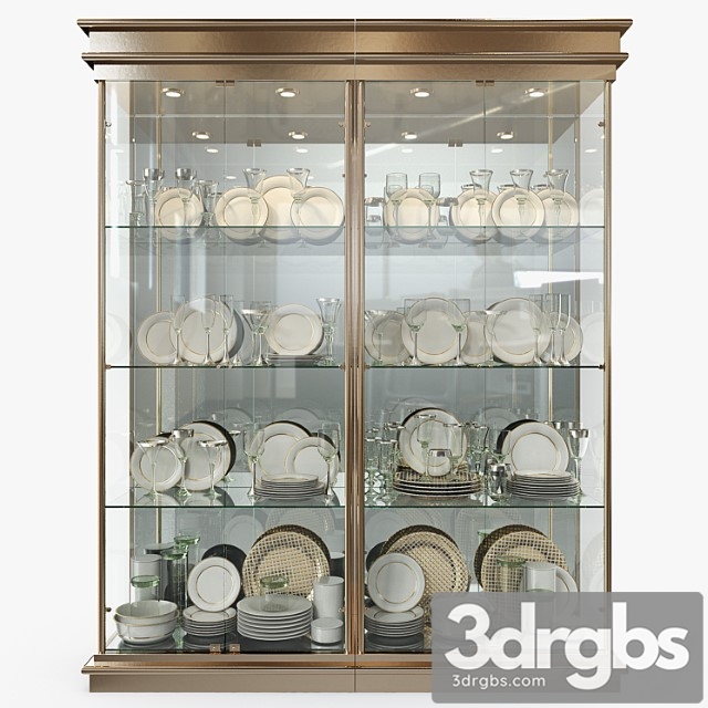 Birgit Israel Pair of American Brass Display Cabinets 3dsmax Download - thumbnail 1