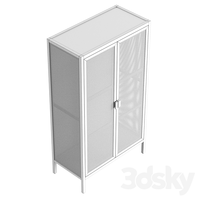 Bloomingville Marikka cupboard 3DS Max Model - thumbnail 6