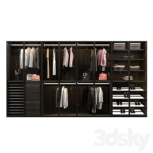 Boffi Antibes wardrobe 3DSMax File - thumbnail 2