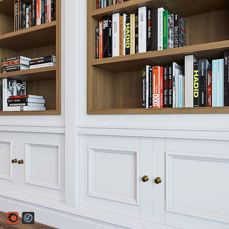 Bookcase 3DS Max - thumbnail 2