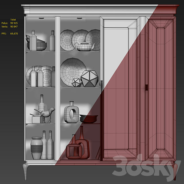 Bookcase _ Showcase Dilan. AR Arredamenti 3DSMax File - thumbnail 3