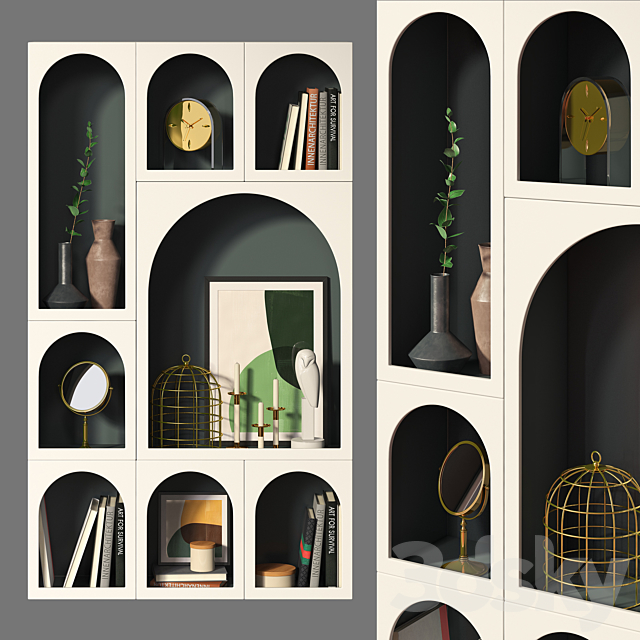 Bookcase Bonaldo set 01 3DSMax File - thumbnail 1