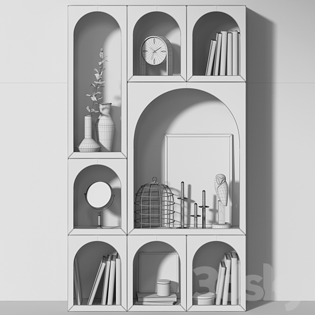 Bookcase Bonaldo set 01 3DSMax File - thumbnail 3