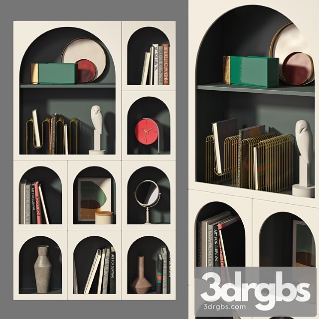 Bookcase bonaldo set 02 3dsmax Download - thumbnail 1