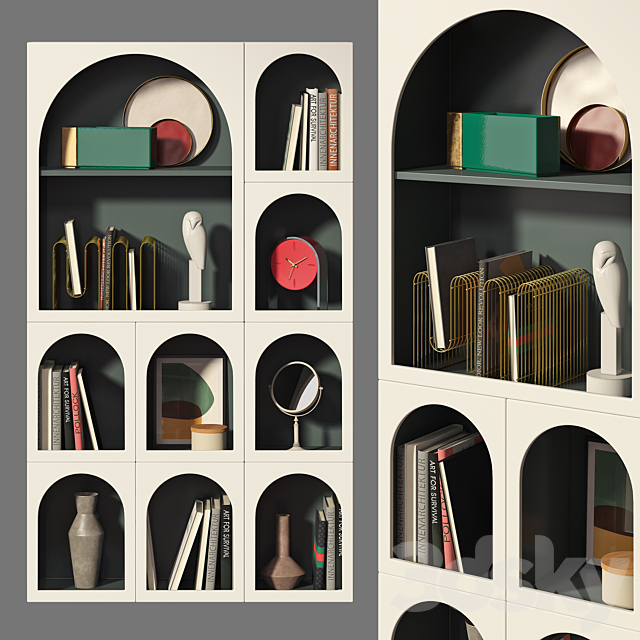 Bookcase Bonaldo set 02 3DSMax File - thumbnail 1