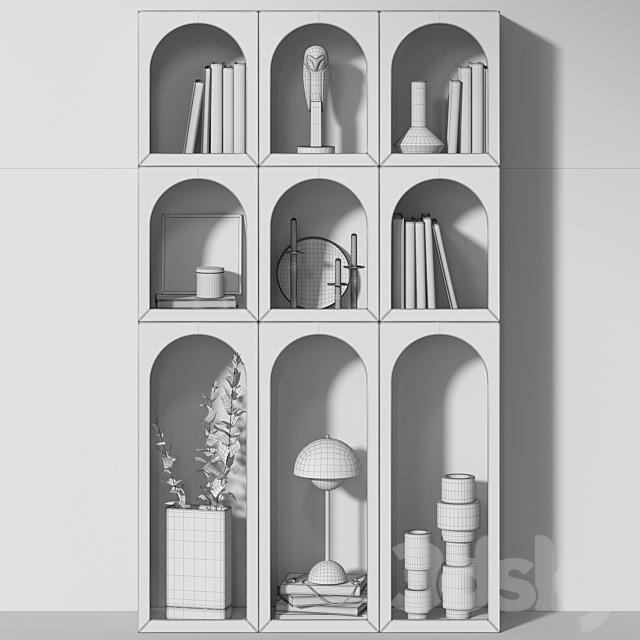 Bookcase Bonaldo set 03 3DSMax File - thumbnail 3