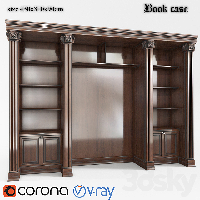 Bookcase (Bookcase) 3DSMax File - thumbnail 1