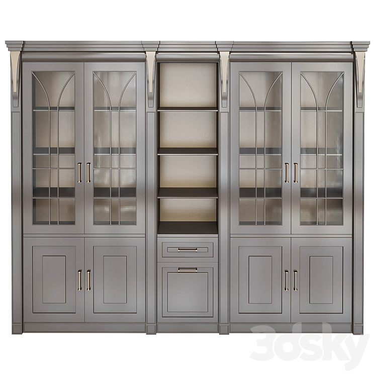 Bookcase CAPRI Minotti Collezioni 3DS Max - thumbnail 2