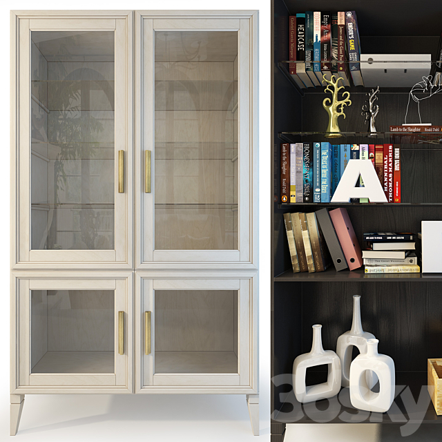 Bookcase CHARLIE. Cabinet _ bookcase 3ds Max - thumbnail 2