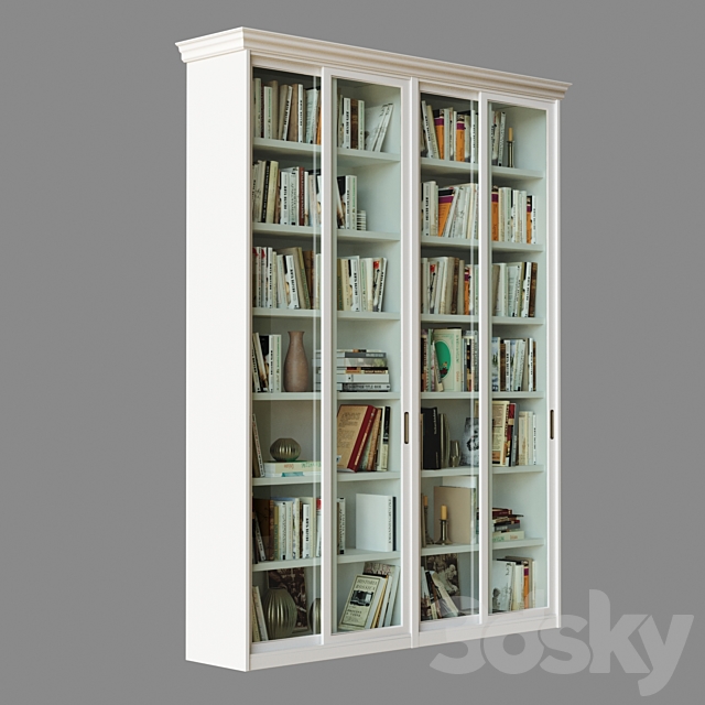 Bookcase-compartment (library) 3ds Max - thumbnail 2