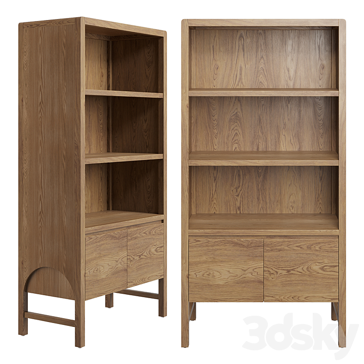 Bookcase Jeanne 3DS Max Model - thumbnail 3