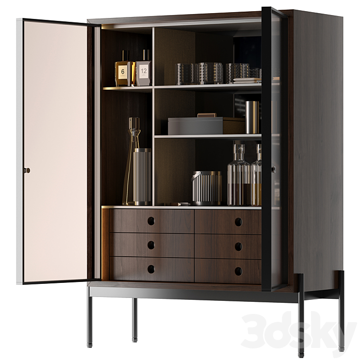 bookcase Minotti Superquadra 2021 collection ? 4 3DS Max - thumbnail 1