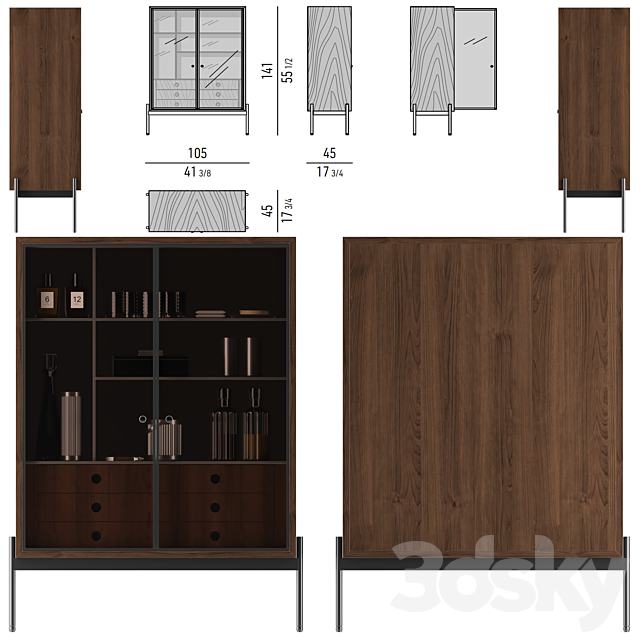 bookcase Minotti Superquadra 2021 collection ? 4 3DSMax File - thumbnail 5