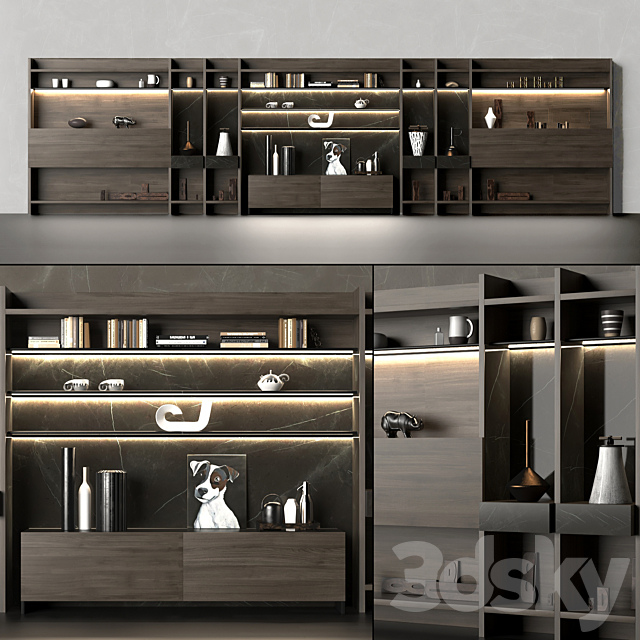 bookcase MisuraEmme OVER 3ds Max - thumbnail 1