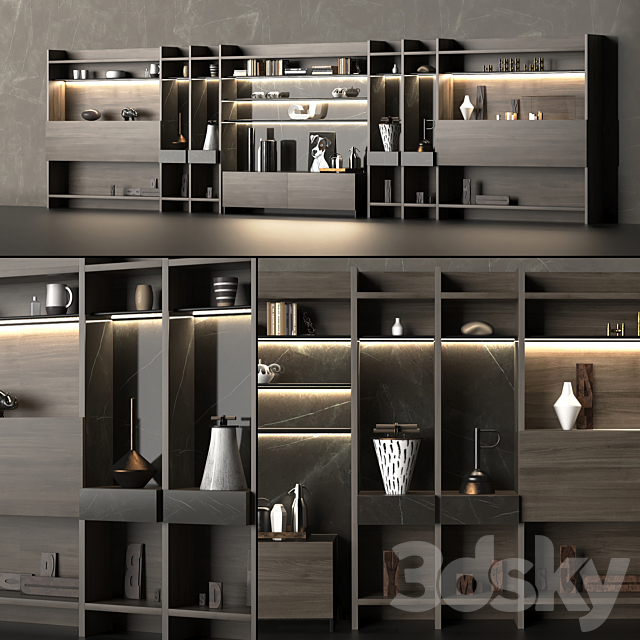 bookcase MisuraEmme OVER 3ds Max - thumbnail 2