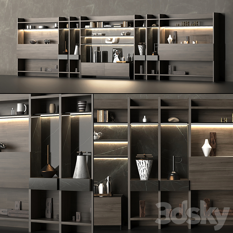 bookcase MisuraEmme OVER 3DS Max - thumbnail 2