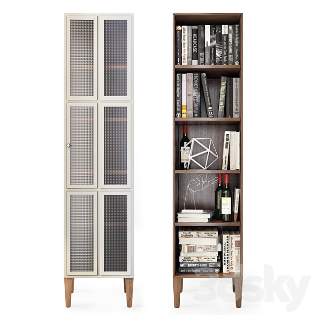 Bookcase one-door Andersen. Cabinet _ bookcase by Etg-Home 3DS Max Model - thumbnail 2