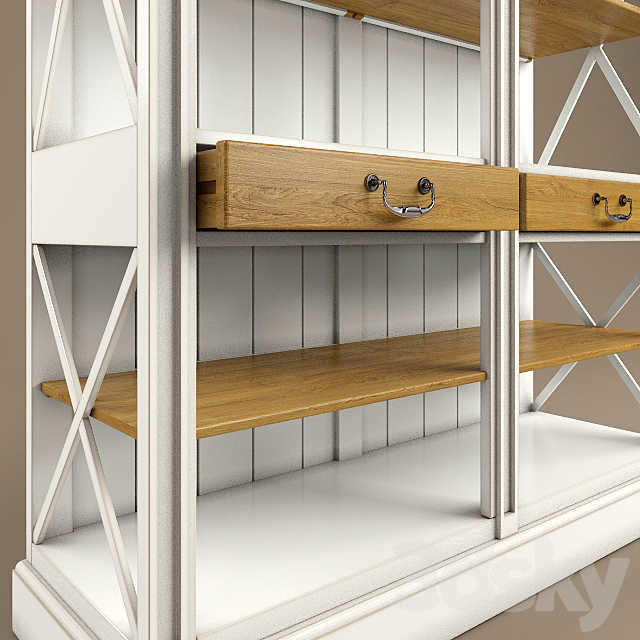 bookcase Provence 3DS Max Model - thumbnail 2