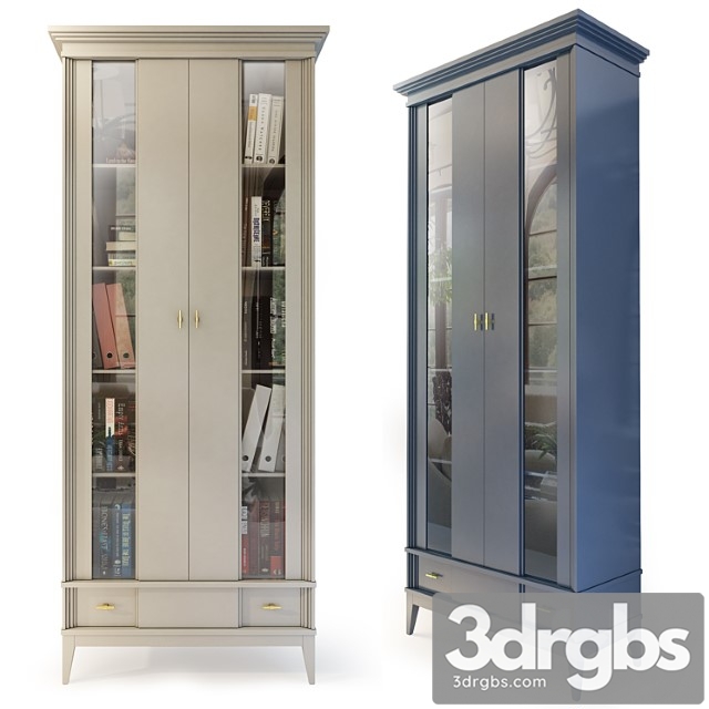 Bookcase two-door manhattan. bookcase 3dsmax Download - thumbnail 1