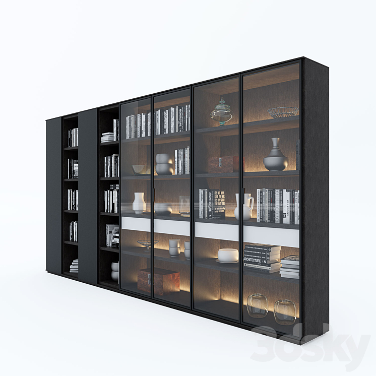 Bookshelf Poliform 04 3DS Max - thumbnail 1