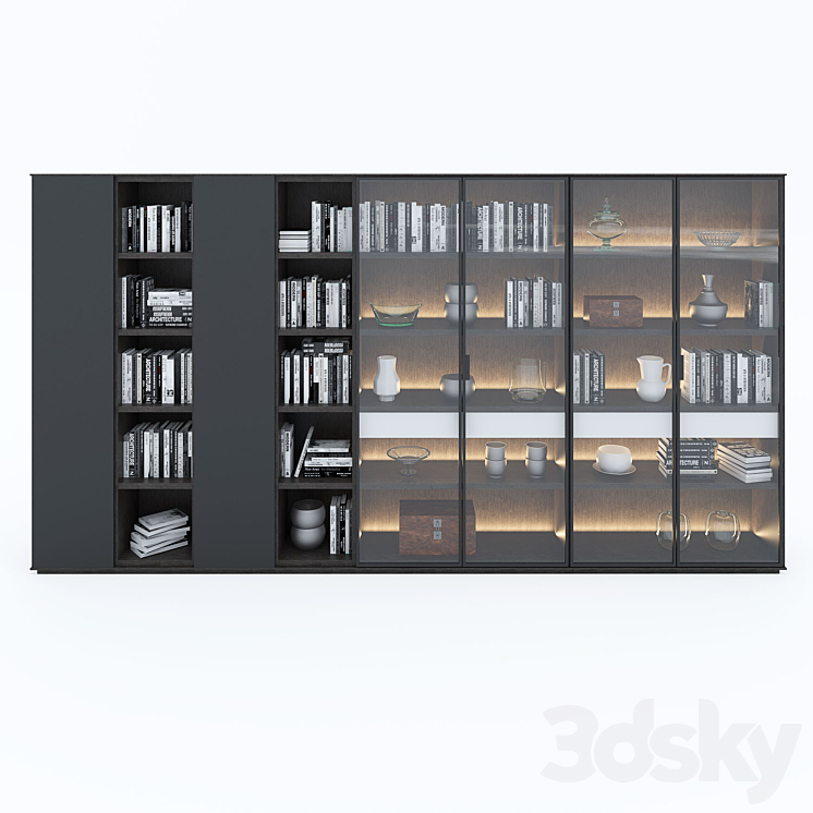 Bookshelf Poliform 04 3DS Max - thumbnail 2