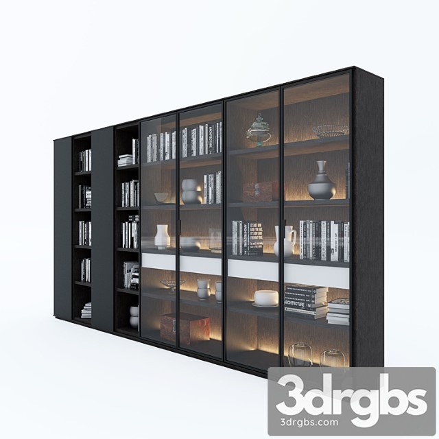 Bookshelf poliform 04 3dsmax Download - thumbnail 1