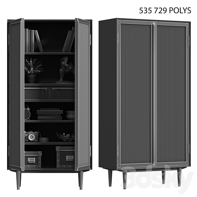 Buffet display case Bruni Pushe 3DS Max Model - thumbnail 6