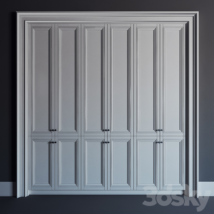 Built-in closet 02 \\ fitted wardrobe 02 3DS Max - thumbnail 1