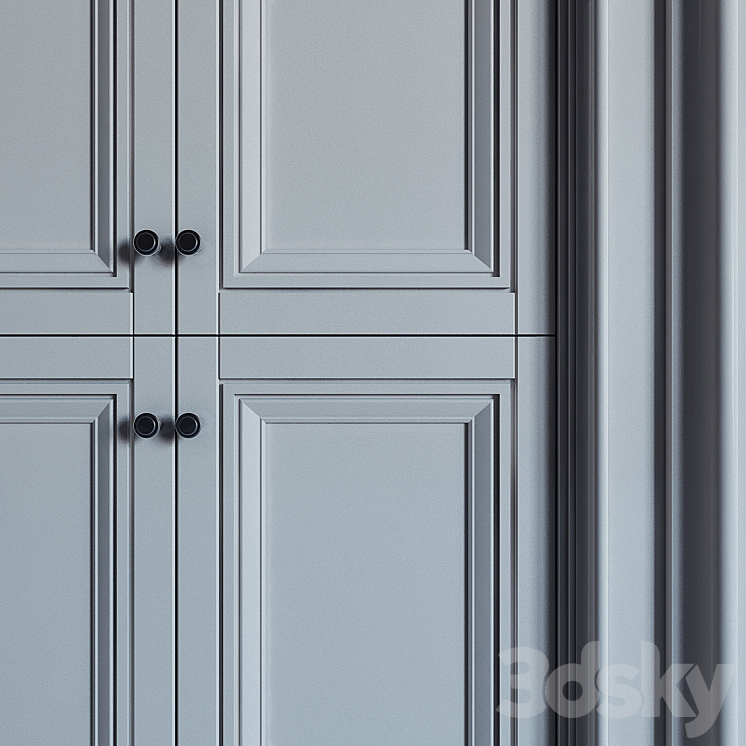 Built-in closet 02 \\ fitted wardrobe 02 3DS Max - thumbnail 2