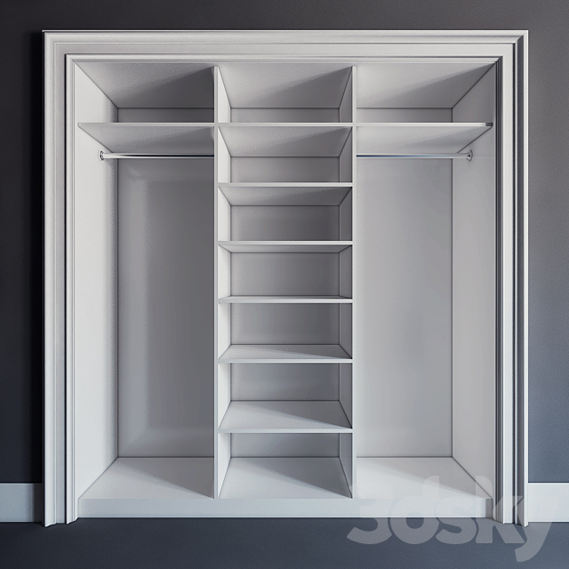 Built-in closet 02 \\ fitted wardrobe 02 3DSMax File - thumbnail 3