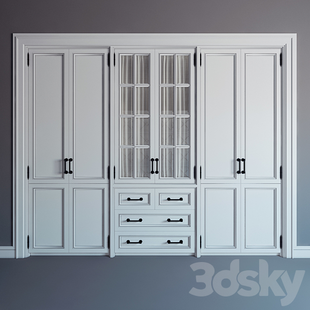 Built-in wardrobe 07 \\ fitted wardrobe 07 3DSMax File - thumbnail 1