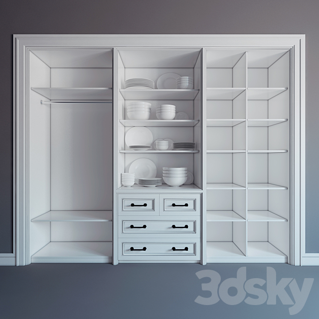 Built-in wardrobe 07 \\ fitted wardrobe 07 3DSMax File - thumbnail 3