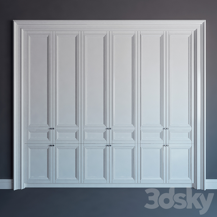 Built-in wardrobe 10 \\ fitted wardrobe 10 3DS Max - thumbnail 1