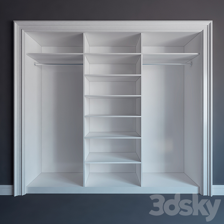 Built-in wardrobe 10 \\ fitted wardrobe 10 3DS Max - thumbnail 2