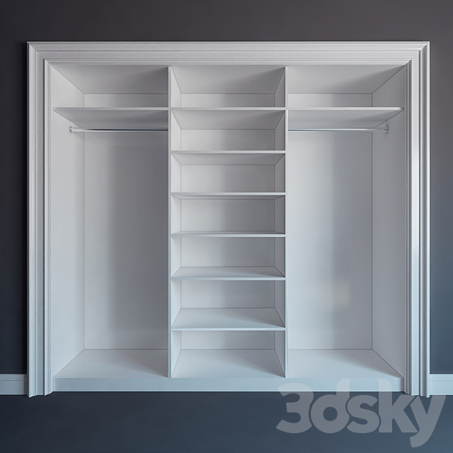 Built-in wardrobe 10 \\ fitted wardrobe 10 3DSMax File - thumbnail 2