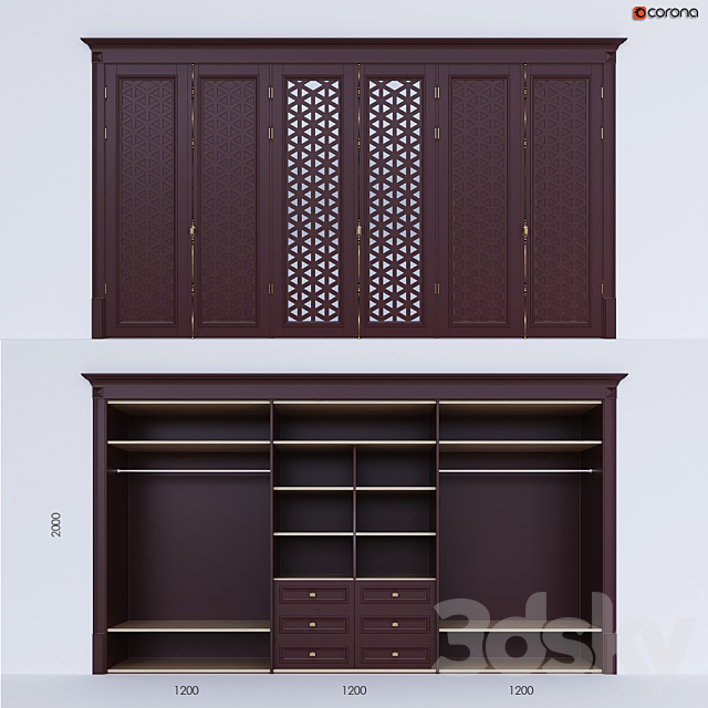 Built-in wardrobe 7 3DSMax File - thumbnail 1