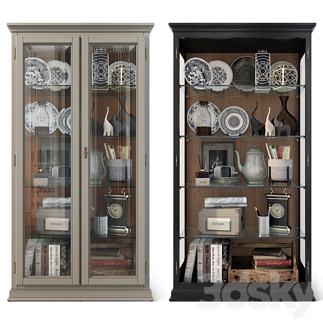 Cabinet _ showcase with glass Showcase Domeniche Tosato 3DS Max Model - thumbnail 2