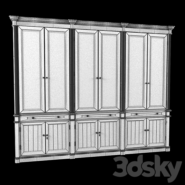 Cabinet Restoration Hardware 3DSMax File - thumbnail 2