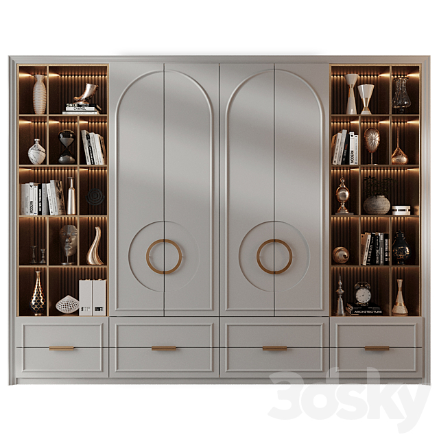 Cabinet set 385 3ds Max - thumbnail 1