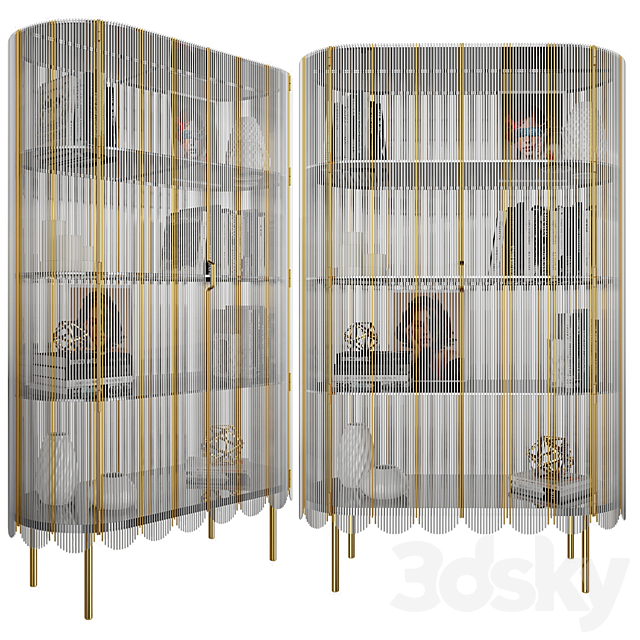 Cabinet Strings Gold _ Blue _ Silver Gold by Scarlet Splendour 3DS Max Model - thumbnail 4