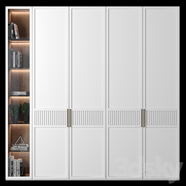 Cabinet with shelves 119 3ds Max - thumbnail 1