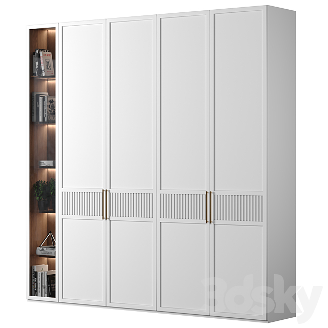 Cabinet with shelves 119 3ds Max - thumbnail 2