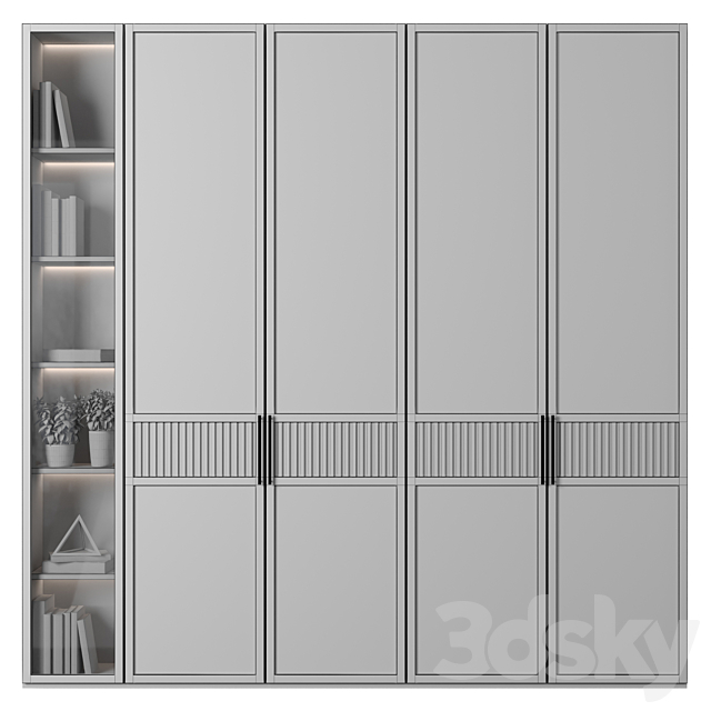 Cabinet with shelves 119 3ds Max - thumbnail 3