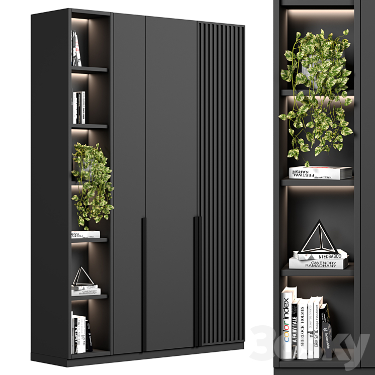 Cabinet with shelves 12 3DS Max - thumbnail 2