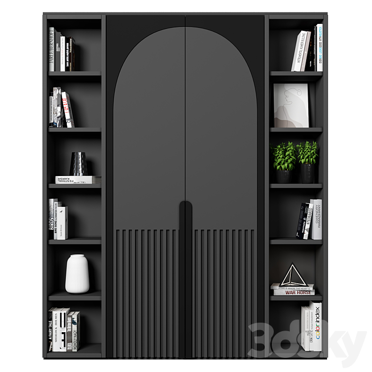 Cabinet with shelves 17 3DS Max Model - thumbnail 3