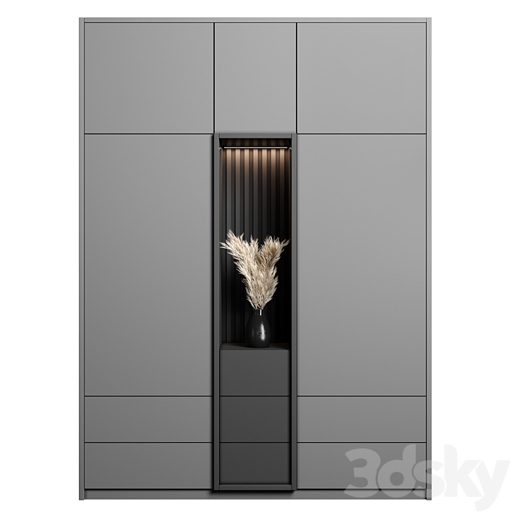 Cabinet with shelves 18 3DS Max Model - thumbnail 3