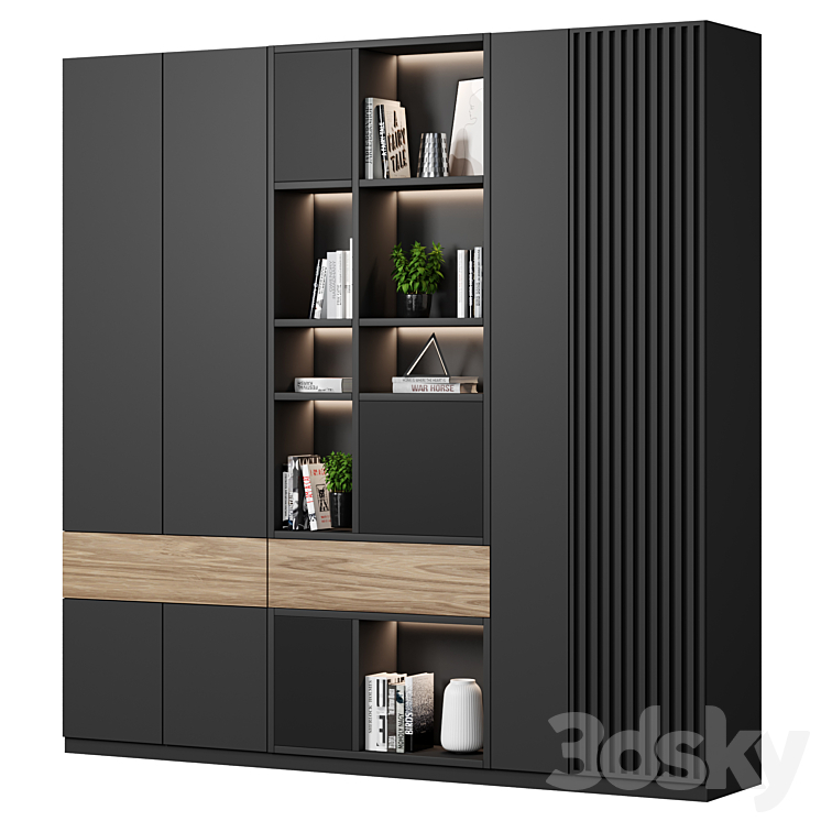 Cabinet with shelves 21 3DS Max Model - thumbnail 2