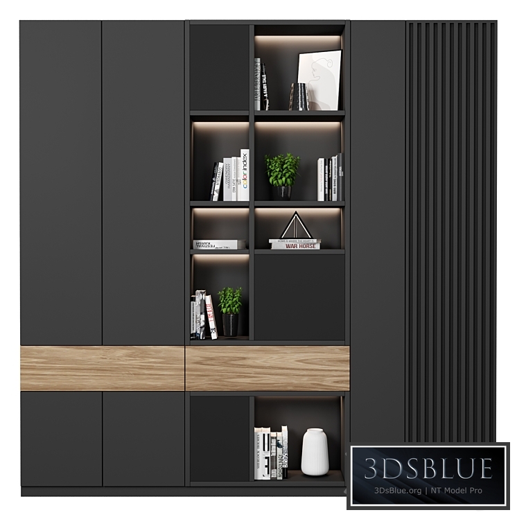 Cabinet with shelves 21 3DS Max - thumbnail 3