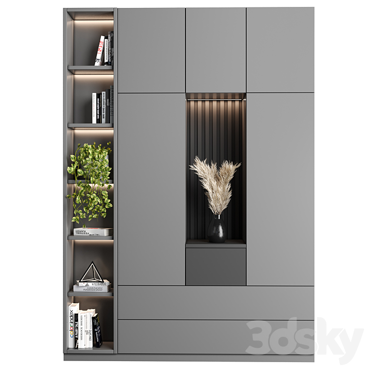 Cabinet with shelves 27 3DS Max Model - thumbnail 3