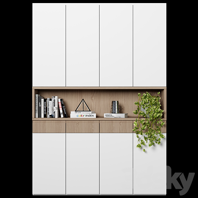 Cabinet with shelves 63 3ds Max - thumbnail 1